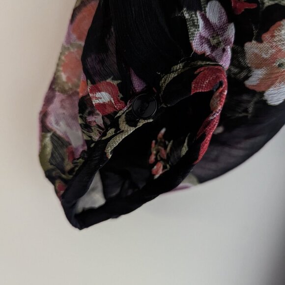 Mango MNG Floral puff-sleeve dress - Picture 10 of 12